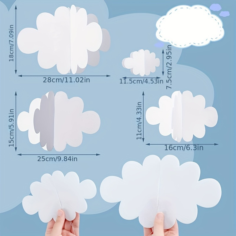 Artificial 3D Clouds Wedding Party White Fake Cloud Cotton Home Stage Decor  Prop