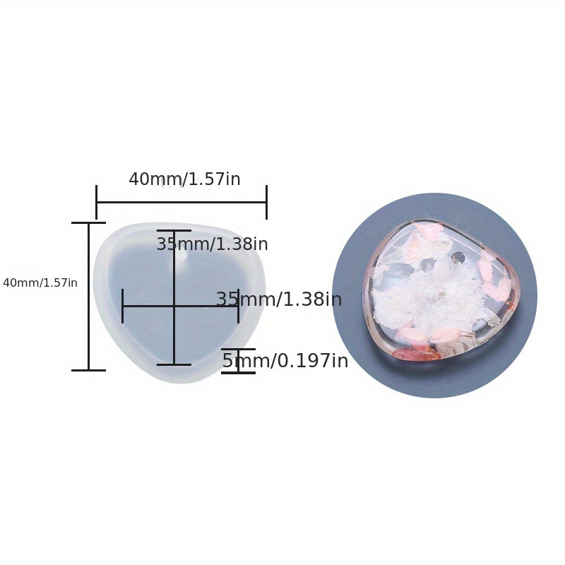 AB Crystal UV Epoxy Resin Mold Round Rectangle Pendants Jewelry Making DIY  Keychains Pendant Silicone Mold Resin Accessories