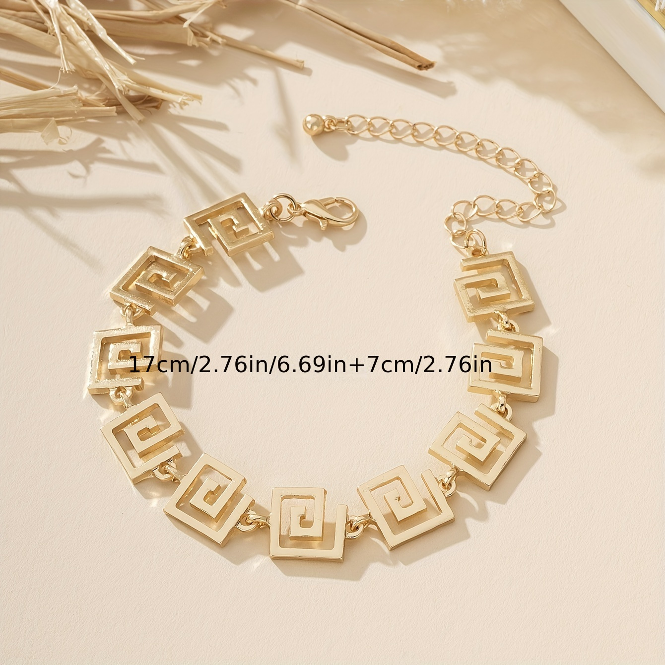 Geometric Chain Ladies Bracelet