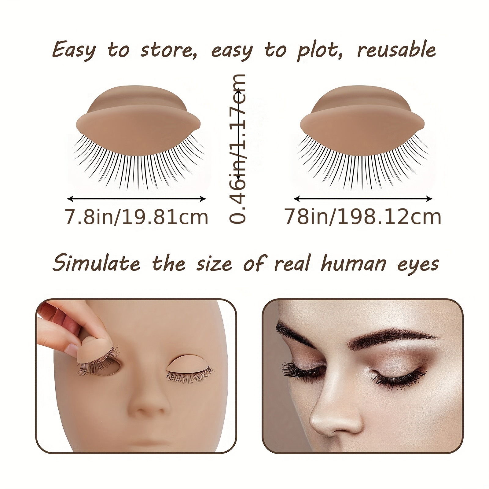 Replaceable Eyelids Eyelash Replacement Eyelids Used For - Temu