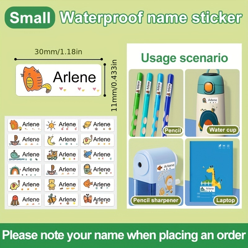 Customized Waterproof Name Stickers Personalized Office - Temu
