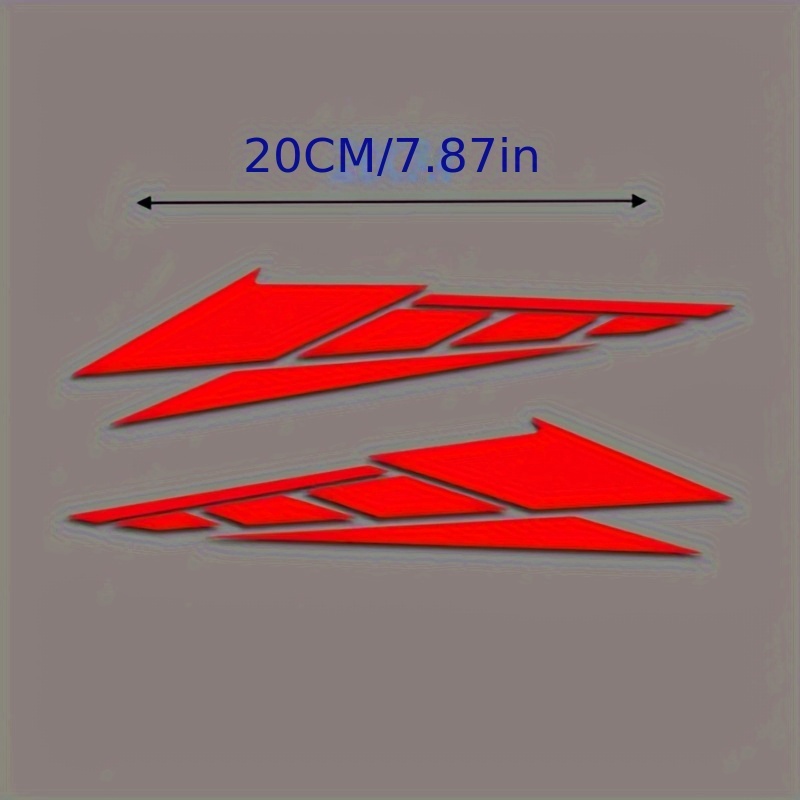 Reflektierende Aufkleber Für Motorrad – 10 Stück, Dreieck In Weiß Und Rot, 58 X 66 Mm