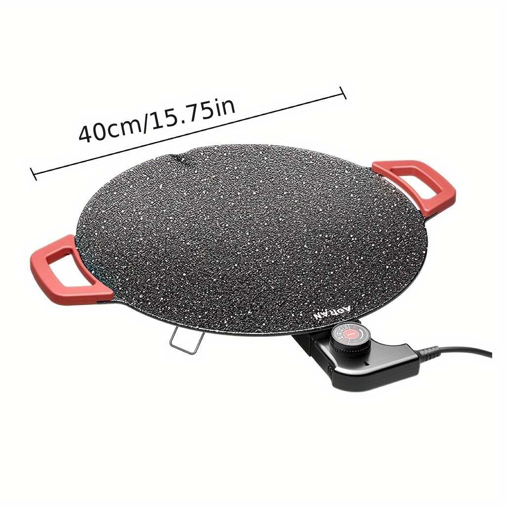 TEMU A Home Electric Grill Pan With Adjustable Temperature Control, 110v American Plug Power, Plug Power - Perfect For Grilling And Fried Steaks, Holiday Gifts