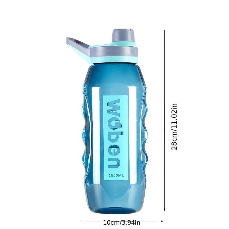 1500ml Water Bottles Large Capacity Plastic Clear Sports Drink