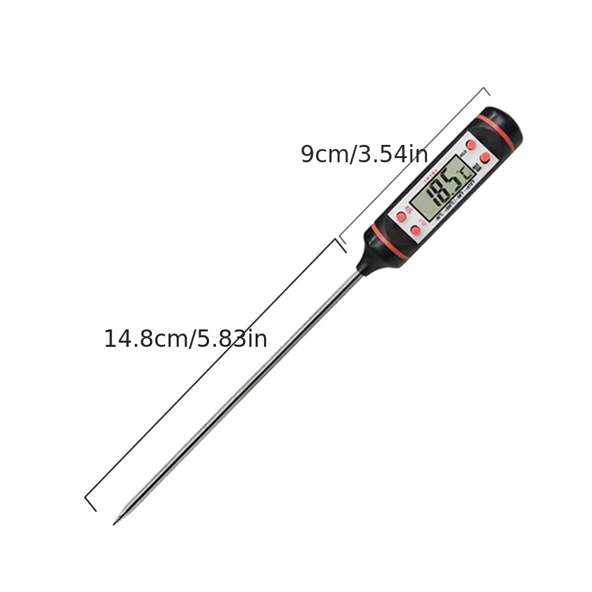 1pc 20cm/30cm (7.87/11.8inch) Stainless Steel Fryer, Kitchen Thermometer,  Oil Thermometer, Oil Thermometer, Candy Thermometer, Kitchen Tools, Precisio