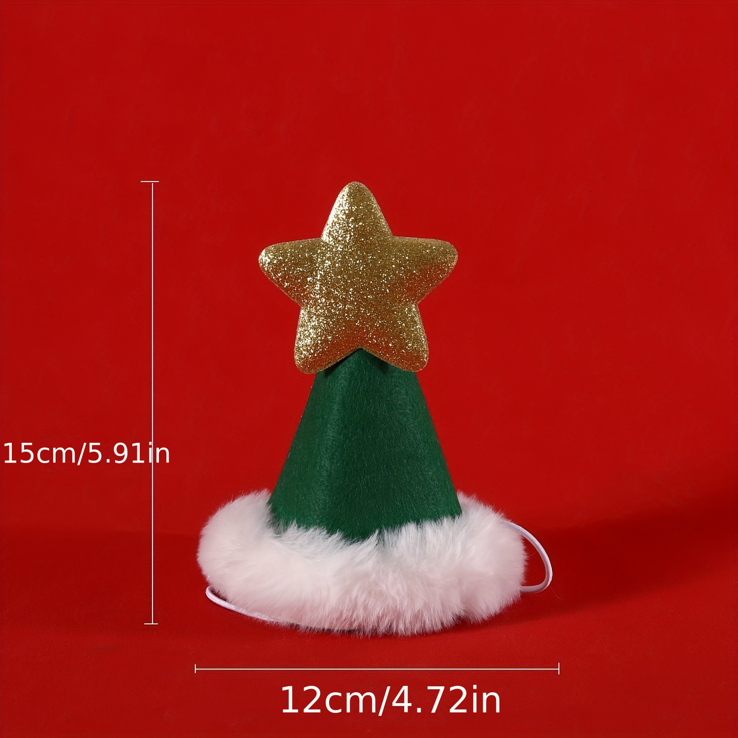 christmas santa hat with pom pom trim red white starry hat for