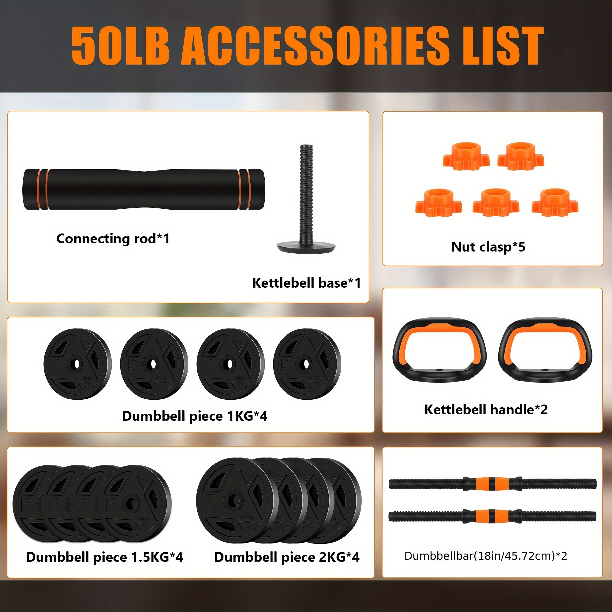 adjustable dumbbell set 20lbs 50lbs 70lbs free weights Temu