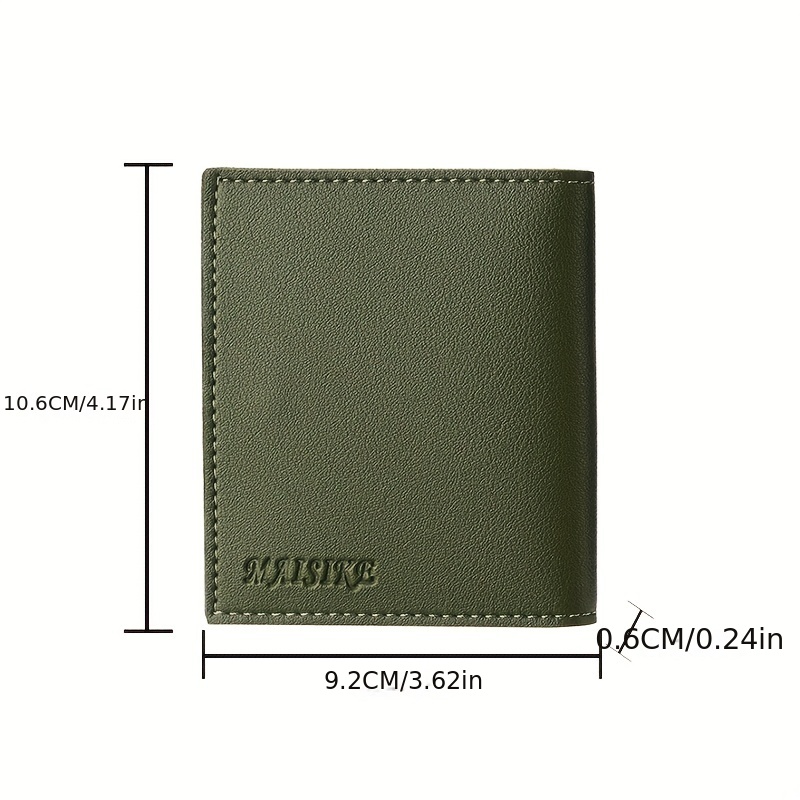 Minimalist Solid Color Bifold Wallet, Slim Coin Purse, Women's Credit Card  Holder - Temu