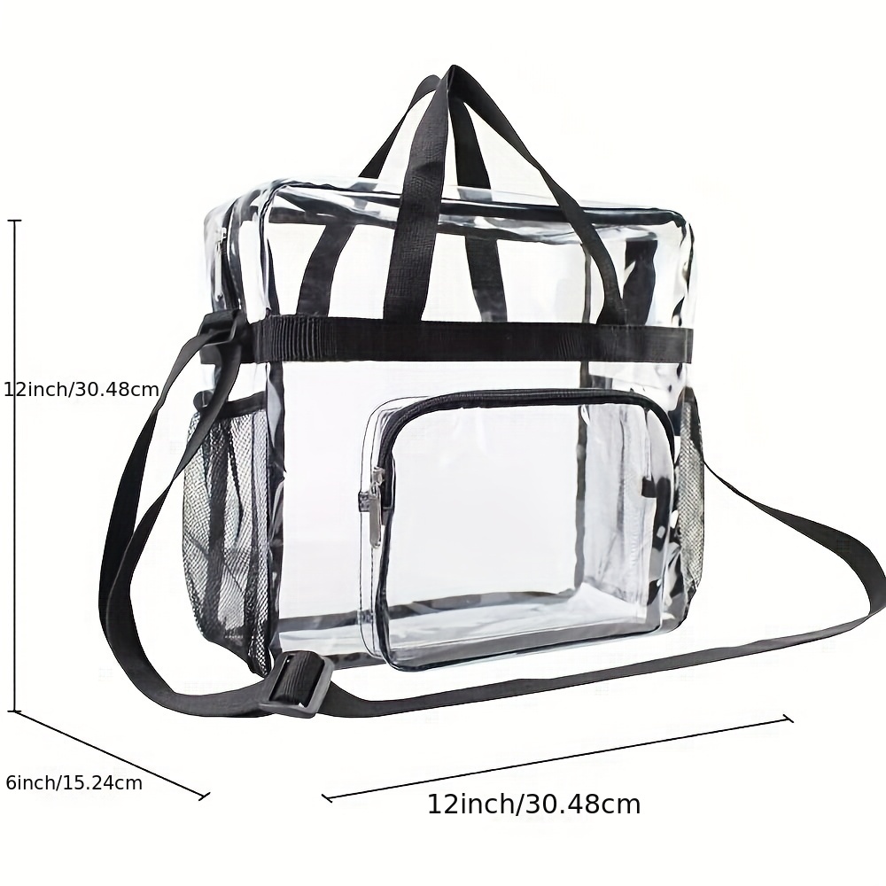 Bolso Transparente De Gran Capacidad Para Mujer, Bolso Transparente De Pvc  Para Mujer, Bolso Transparente De Pvc Resistente Al Agua Para Conciertos,  Festivales Deportivos Y Uso Diario, Mode de Mujer