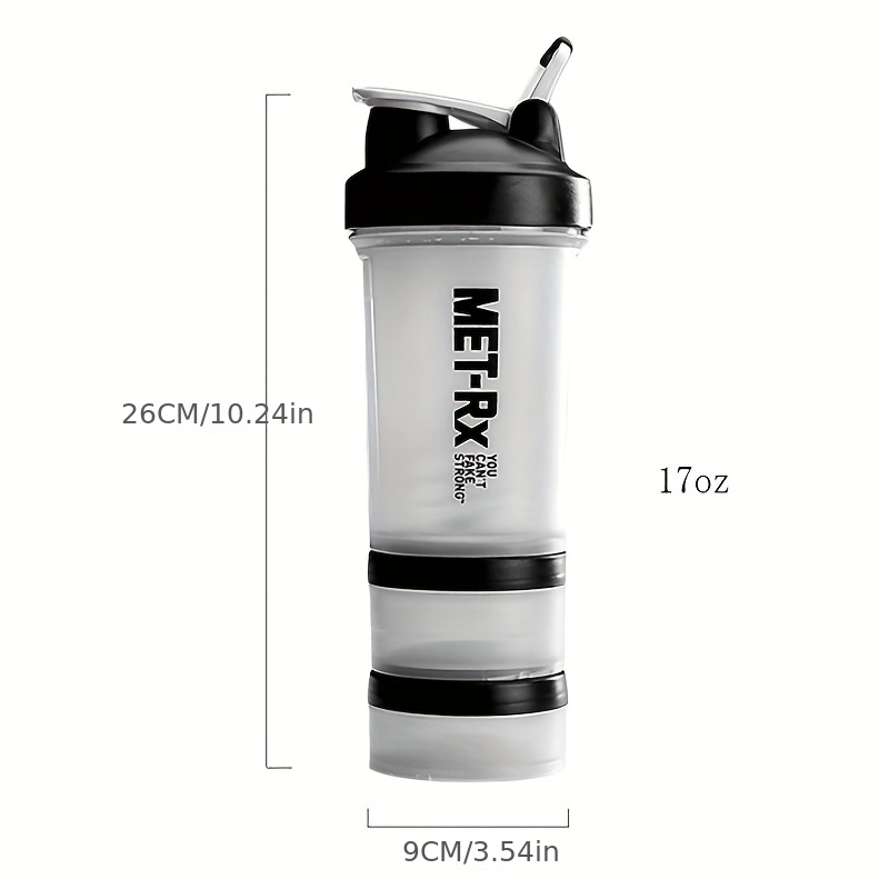 3 Tier Shaker Bottle Protein Shakes Powder Shaker - Temu