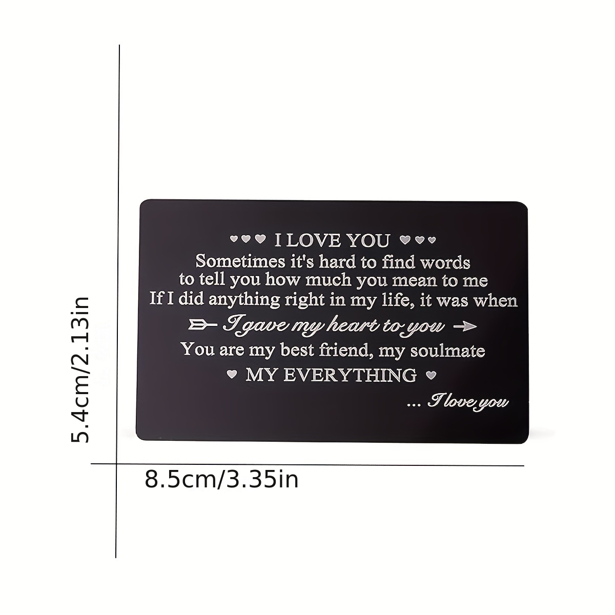 Metal Wallet Insert Card For Husband Boyfriend Anniversary - Temu