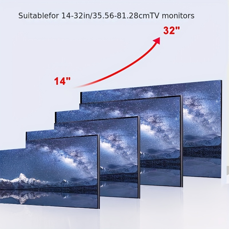 Çoğu 35.56-81.28 cm LED, LCD monitörler ve plazma TV'ler için uygun askı aparatı. Ayarlanabilir TV duvara monte edilebilir eğimli TV çift kol askı aparatı VESA 75x100 evrensel bilgisayar LCD ekran askı aparatı. Duvara monte edilebilir döner çekilebilir TV askı aparatı.