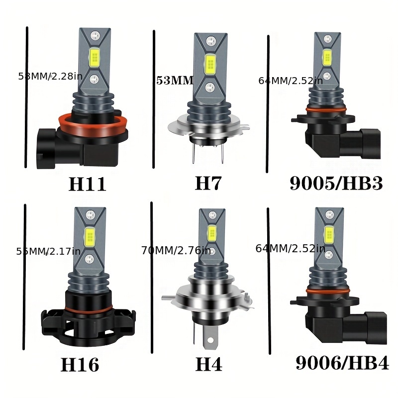 H11 H7 H4 H10 9005/hb3 9006/hb4 H16 Led Fog Lights Bulbs - Temu