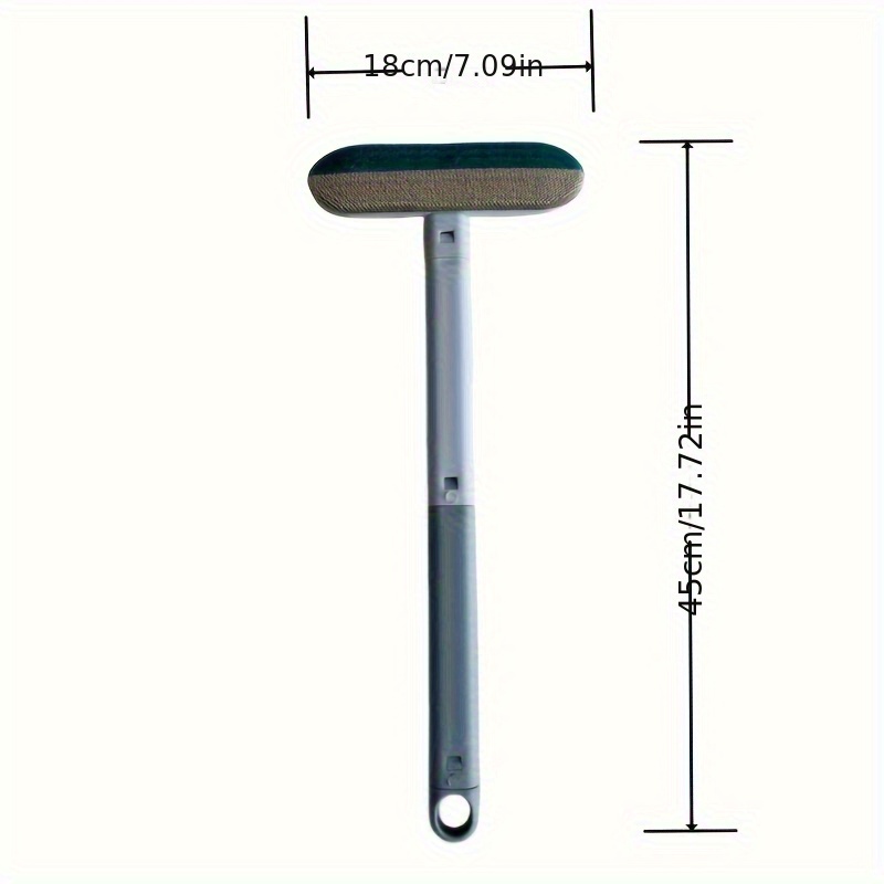 TEMU Long-handle Pet Hair Remover Brush: Durable Nylon Material, Suitable For Dogs - Perfect For Grooming And Cleaning