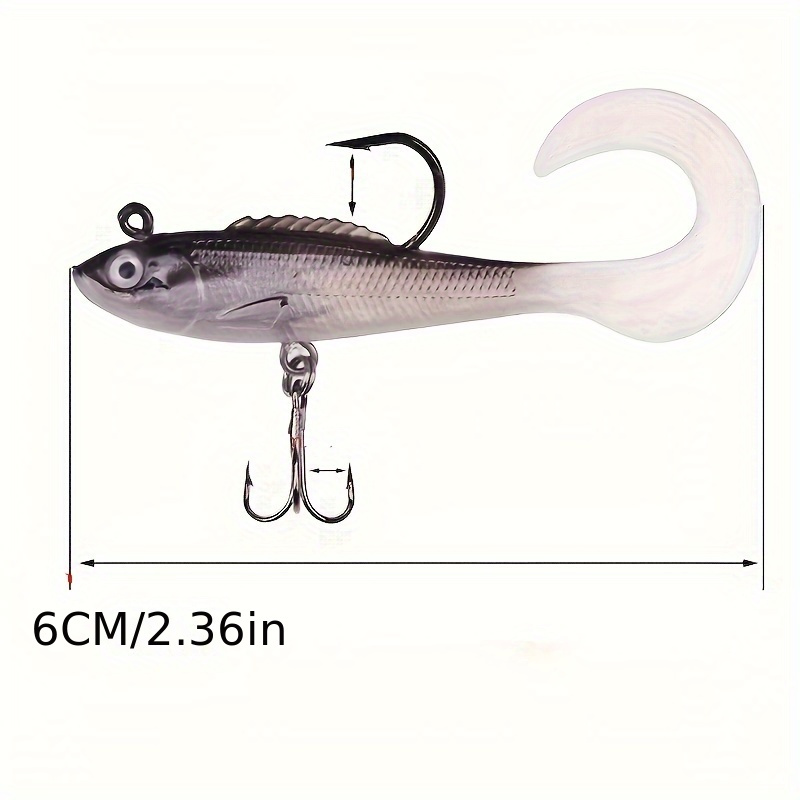 Fishing Lures - Hunthouse Black Minnow soft lure 70mm 85mm minnow black  easy shiner Fishing lures fishing bass pike leurre souple (216-101112 85mm  jig head 12g): Buy Online at Best Price in