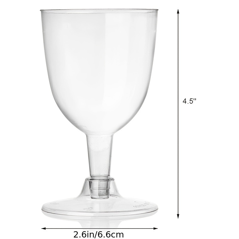 Set Copa Vino Plástico Transparente Varilla Adecuada Fiestas - Temu