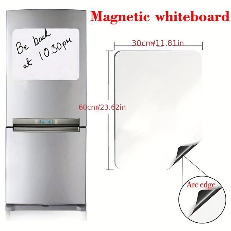 Pizarra magnética para nevera, 23 x 15 pulgadas, pizarra magnética de  borrado en seco, pizarra blanca para refrigerador, pizarra blanca para