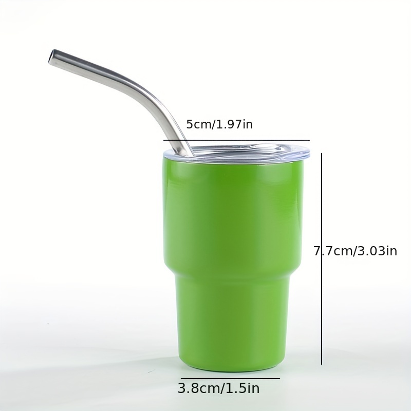 Tumbler Design Shot Cups With Straws, Stainless Steel Shot Glass With Lid  And Straw, Insulated Drinking Cup, For Bar, Pub, Club, Restaurant, Home  Use, Drinkware, Halloween Decor - Temu