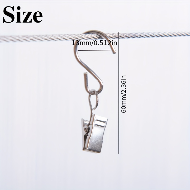 200Pcs 1 Inch Stainless Steel S Hook Curtain Hanging Connectors Mini S  Shaped Hangers Ornament for DIY Jewelry Chain Hardware Pet Name Tag Lure  and