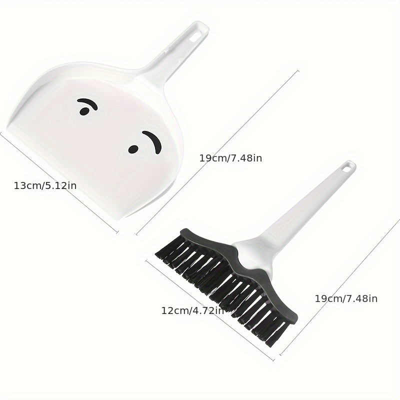 1 set mini desktop broom and dustpan set small broom two piece set keyboard cleaning brush Product details 6