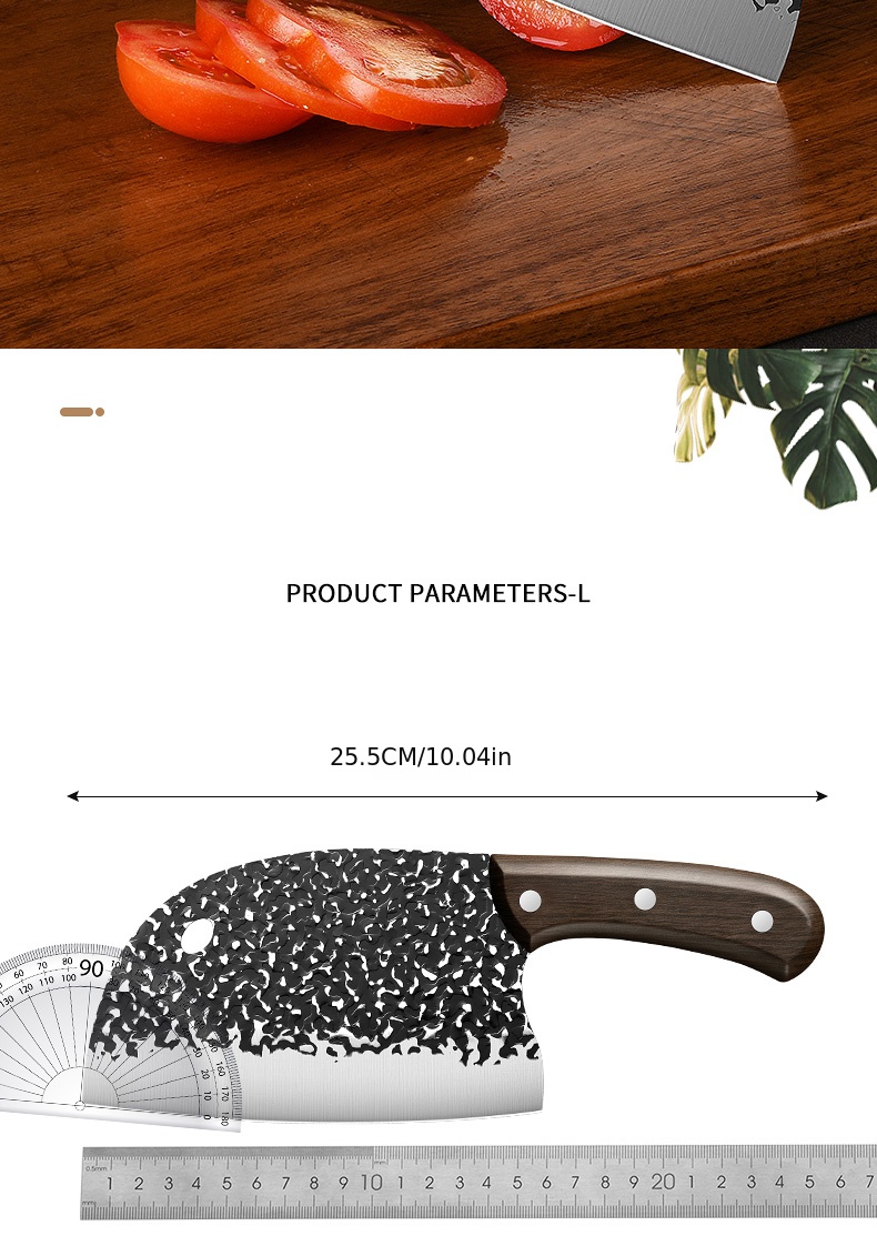 Premium Stainless Steel Kitchen Knife Set - Sharp Forged Meat Cleaver Knife  For Effortless Cutting And Slicing - Perfect Kitchen Tools For Home Cooks -  Temu