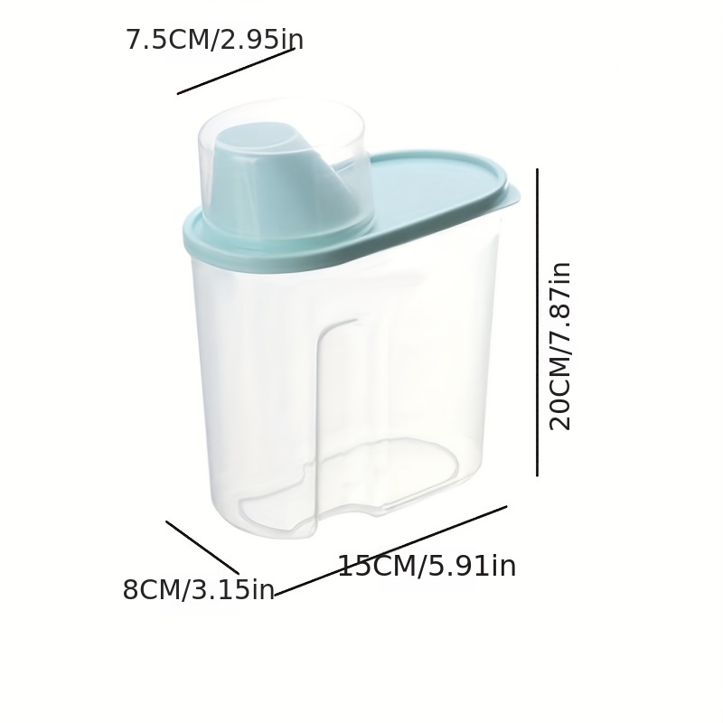 1Pack Food Storage Containers with Lids Airtight and Measuring Cup for Flour,Sugar,Grain,Rice & Baking Supply-Airtight Kitchen & Pantry Bulk Food