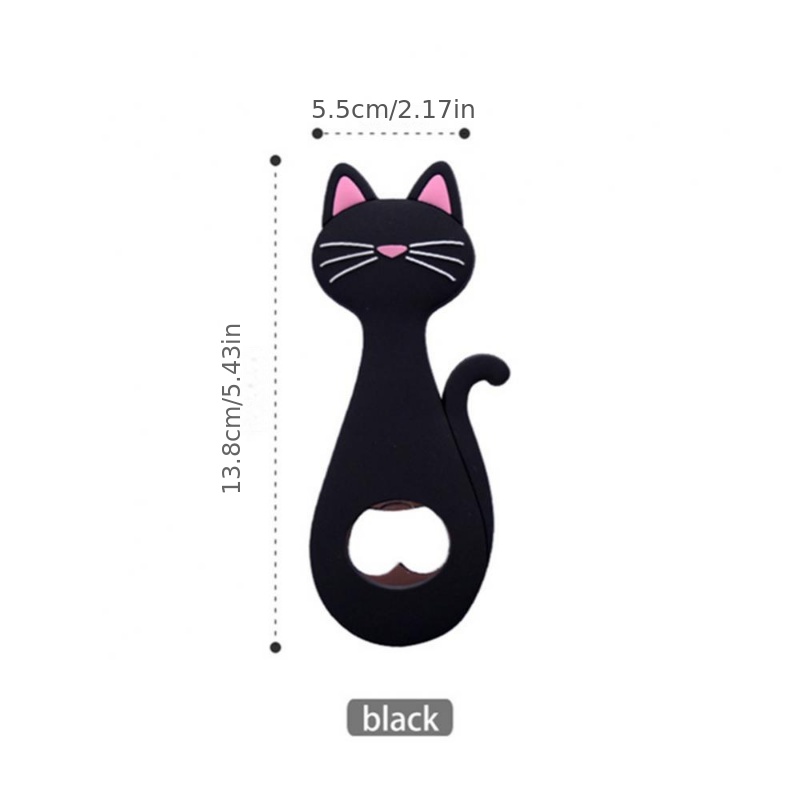 Cute Cat Shaped Bottle Opener Magnetic Refrigerator Cartoon - Temu