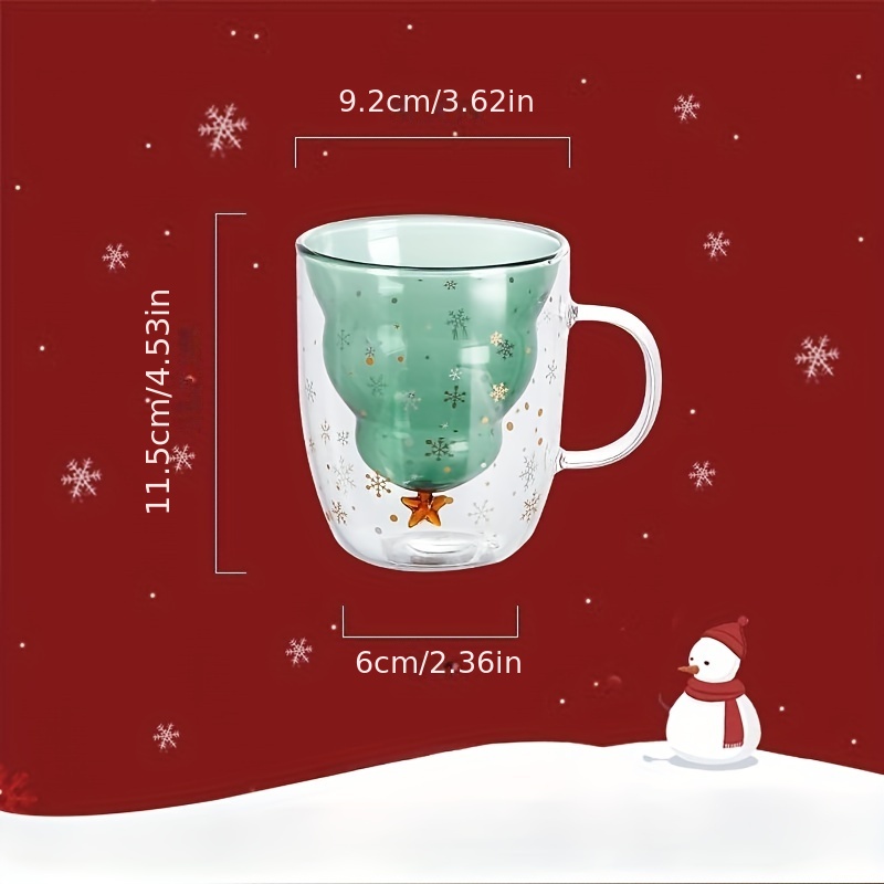 Double Cup Glass Wall Stars, Cute Double Wall Glass Mug