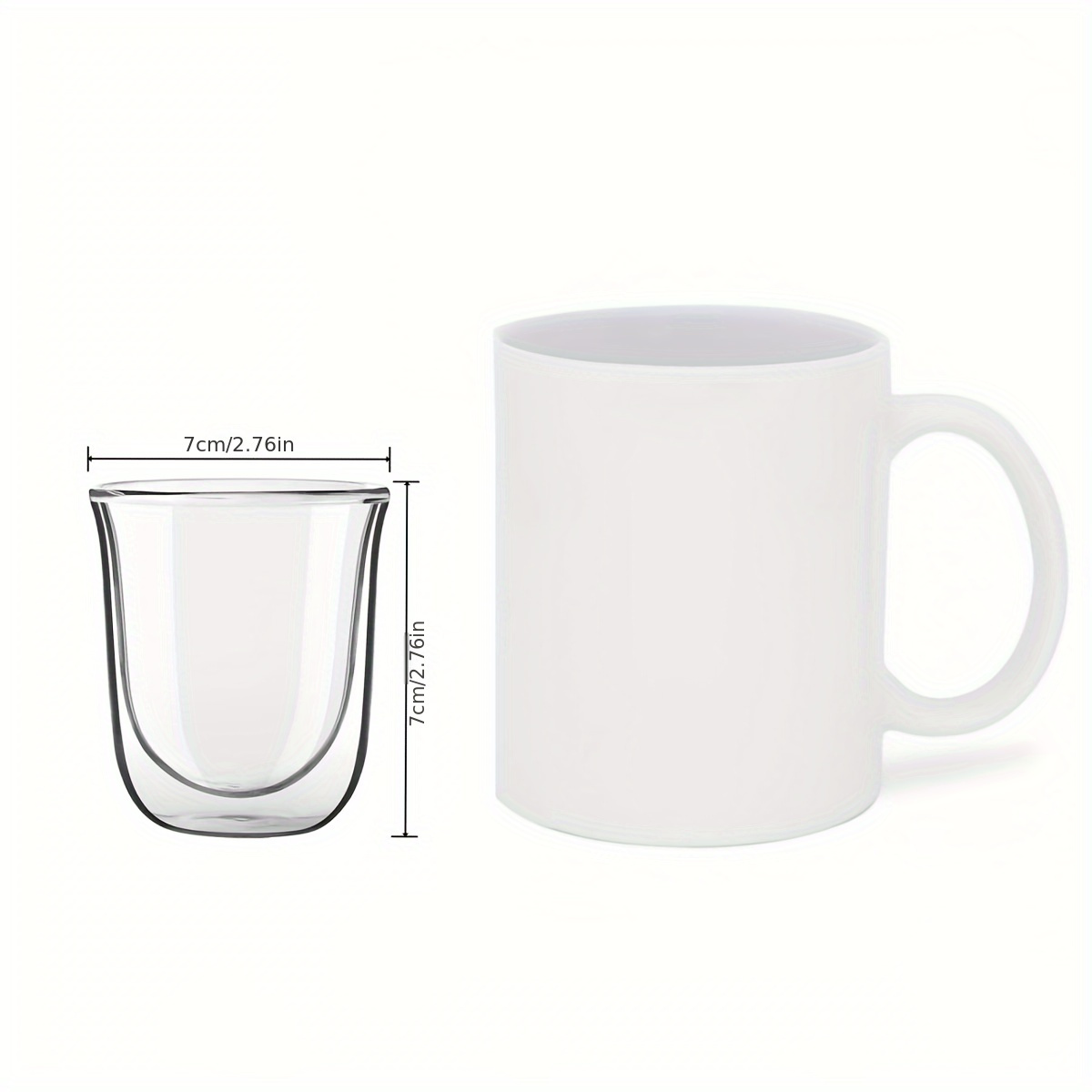ElbFuchs® Juego Tazas cafe espresso [4x80ml] Vasos de Doble Pared