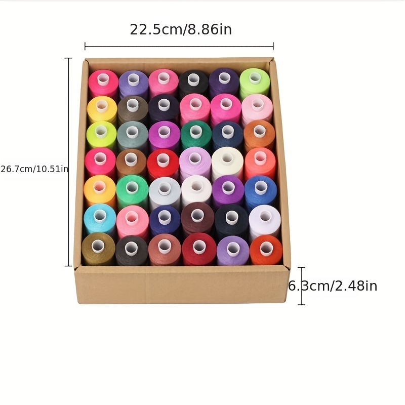 42 Colors Sewing Thread Assortment 1000 Yards Thread for Sewing Machine,  Hand Sewing Household Sewing Accessories DIY Sewing Accessories