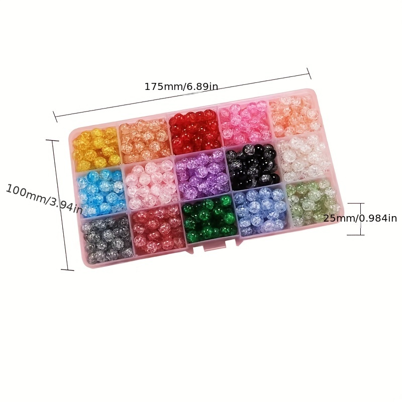 700pcs 8mm Broken Glass Beads For Jewelry Making DIY Fashion Unique  Bracelet Necklace Phone Chain Handicrafts Small Business Supplies
