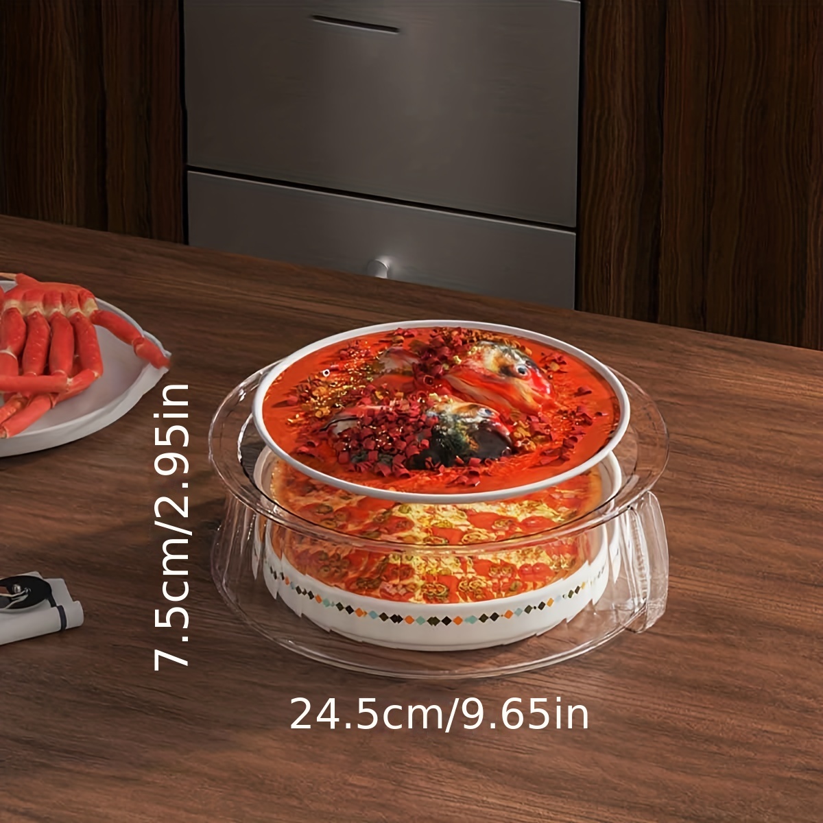 multi layer food cover stackable plate