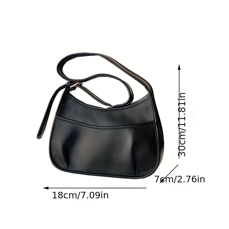 Mini Versatile Crescent Bag, Simple Casual Solid Color Pu Leather Shoulder  Bag, Women's Fashion Korean Style Underarm Bag & Purse - Temu Austria