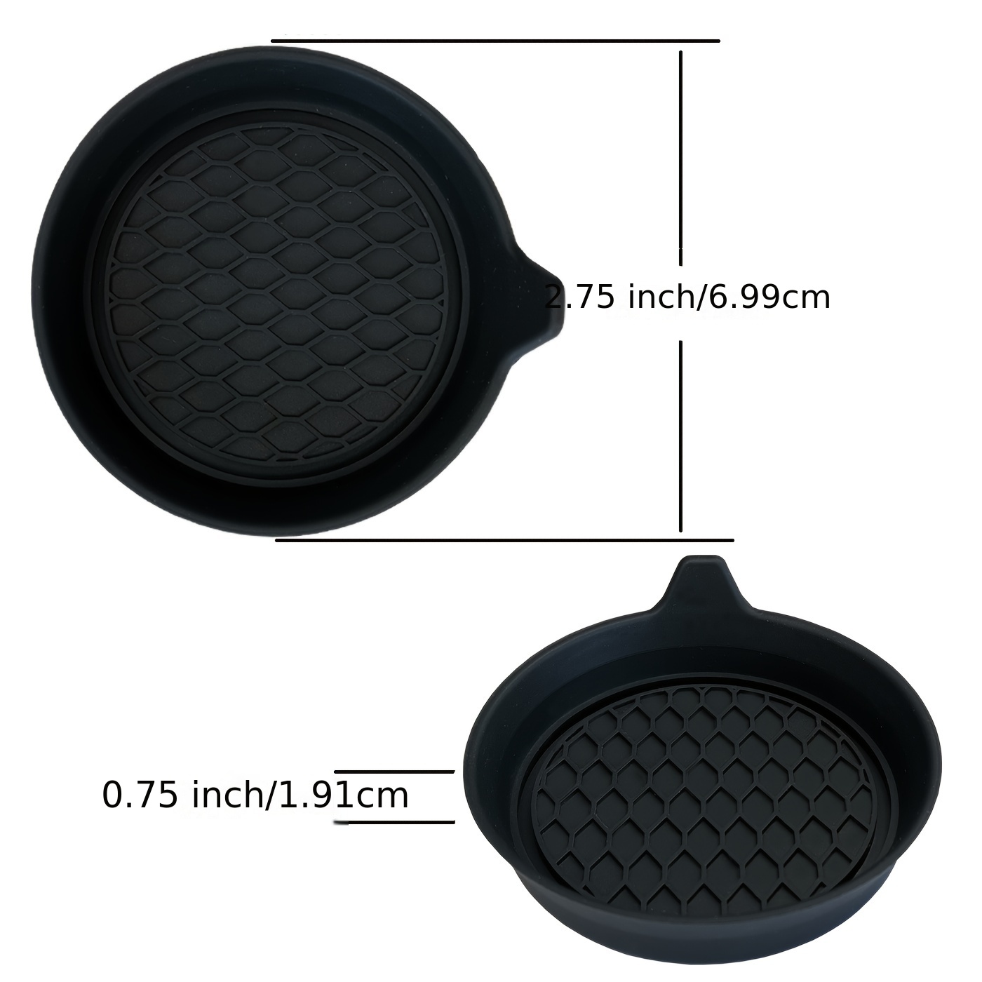 2-Pack Universal Car Auto Cup Holder Anti-Slip Insert Coaster Black  Accessories