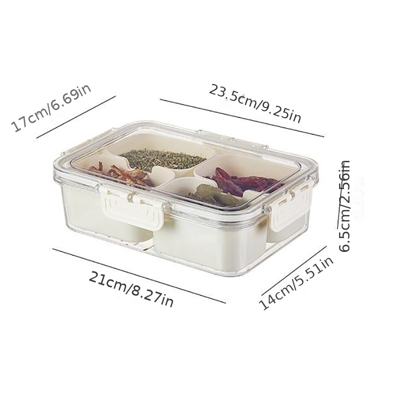 Transparent Flip Top Condiment Spice Sealed Preservation Packing Box  Portable Outdoor Spice Storage Box - Temu