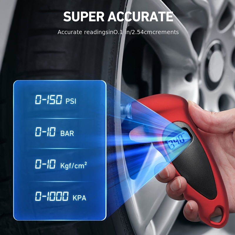 Accurately Monitor Your Car Tire Pressure With This Digital - Temu