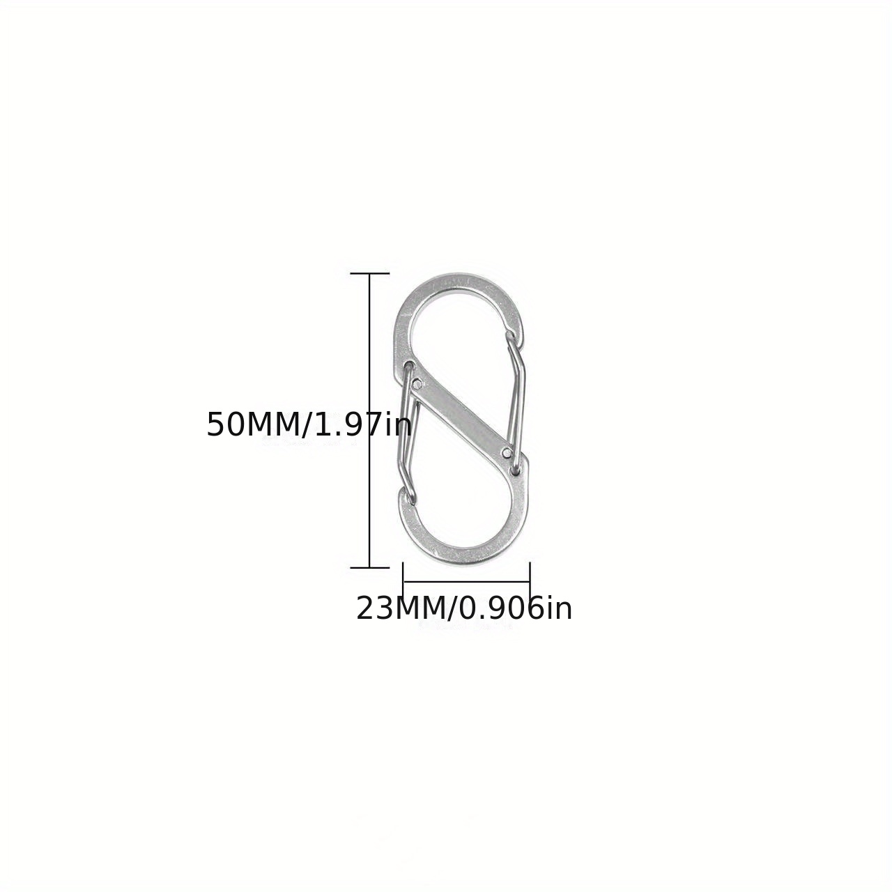 Durable Aluminum S-Shaped Carabiner for Outdoor Use