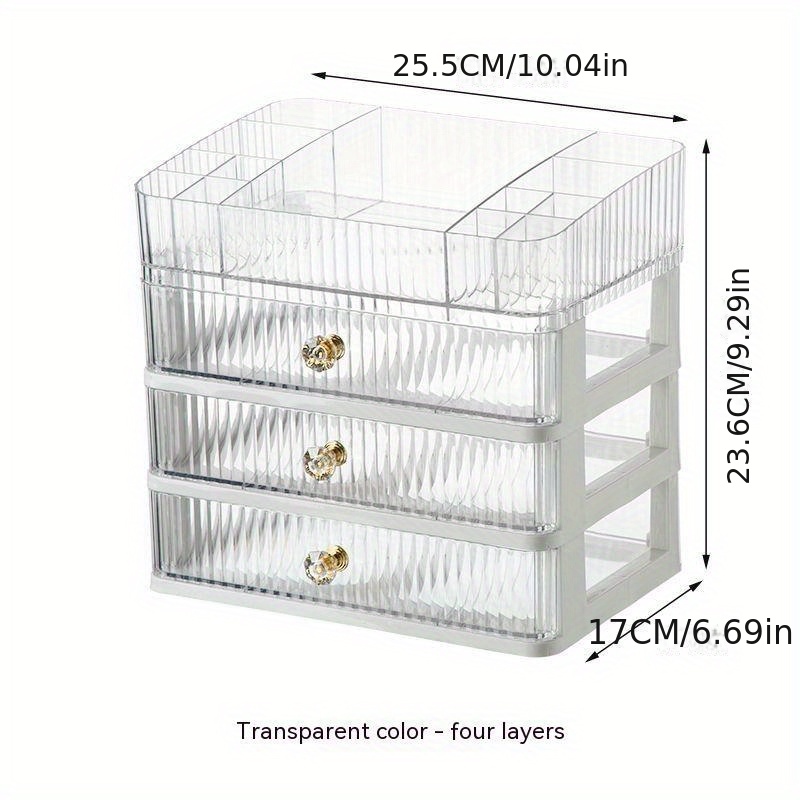 Makeup Organizer with 2 3 Drawers Brush Holder Cosmetics Organizer