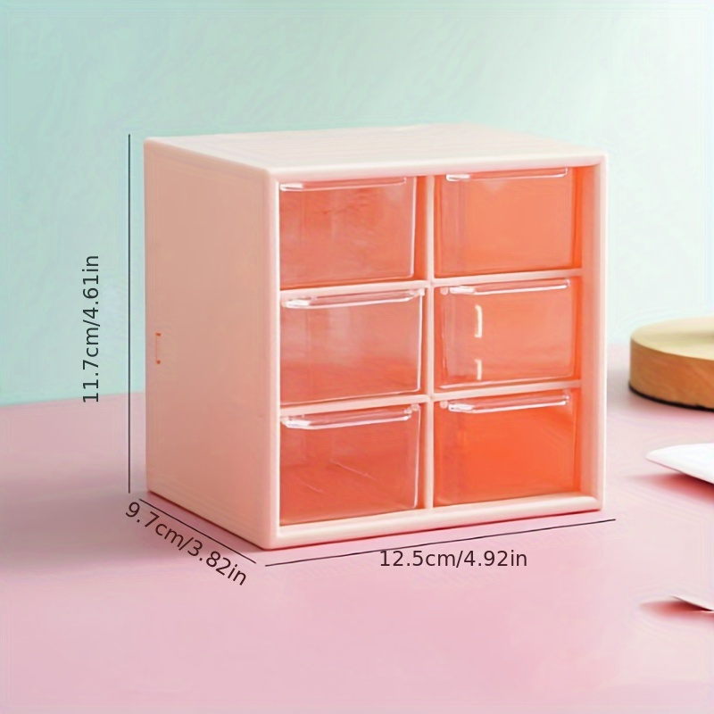 Stationery Dust proof Drawer Type Six Storage Box - Temu