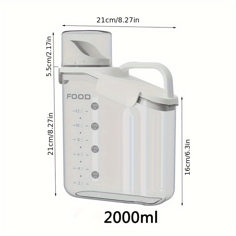 TEMU 1pc Pet Sealed Food Storage Bucket With Scale, Moisture Proof Pet Food Storage Container With Measuring Cup And , Easy Feeding Container For Dry
