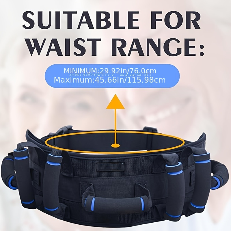 Waist Gait Belt With 7 Soft Handles, A Supportive Belt Suitable For Individuals With Mobility, Designed For Assistance