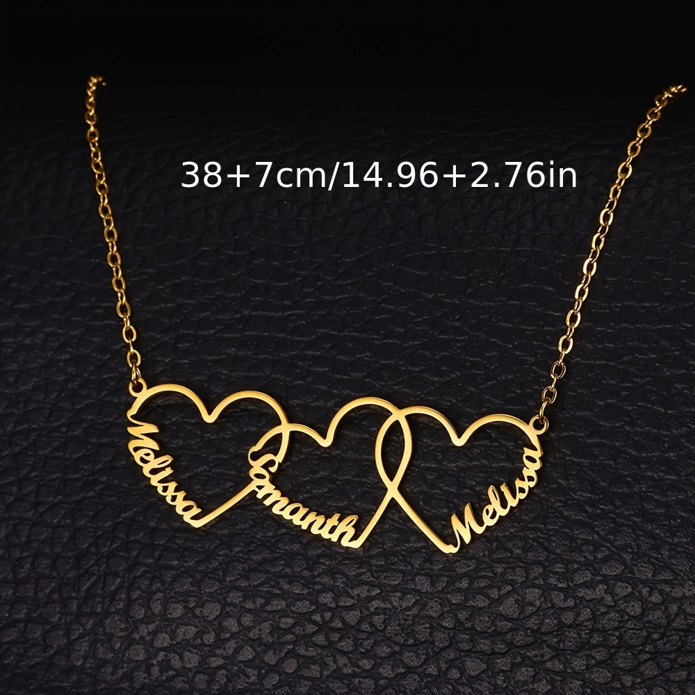 Boho Heart Necklace with Custom Names - Perfect Friend Gift