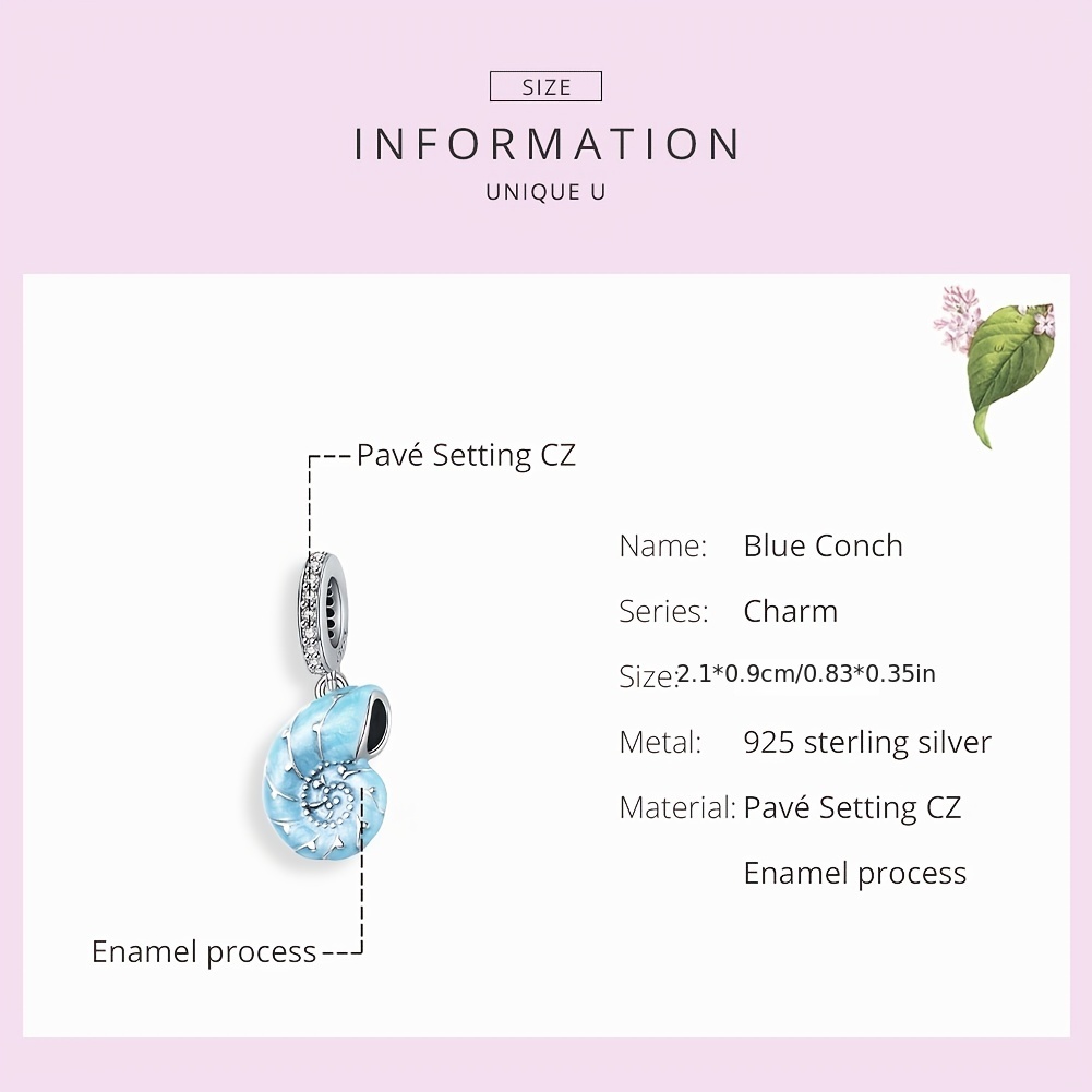 925 Silver Conch Pendant Necklace