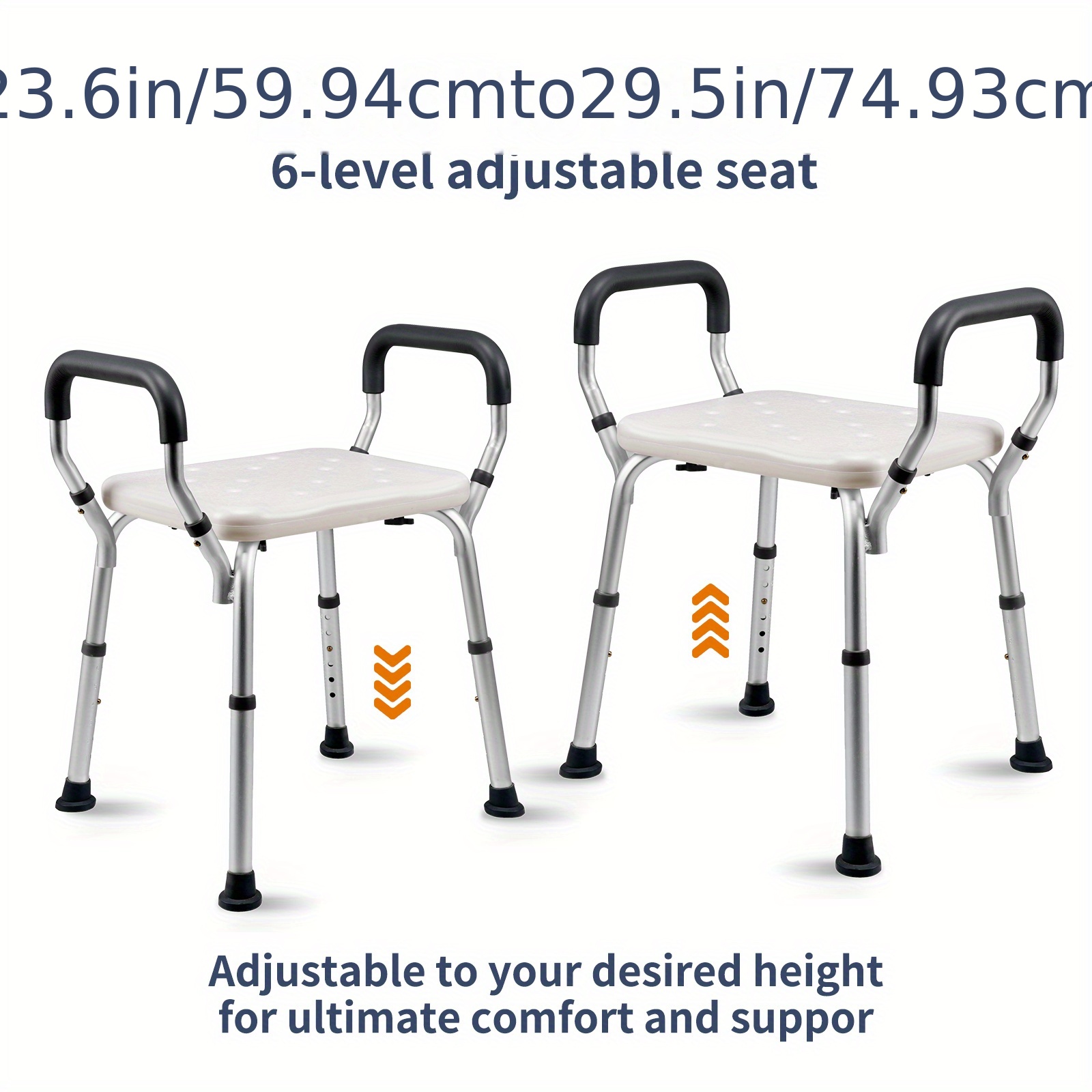 Small shower chair online with arms