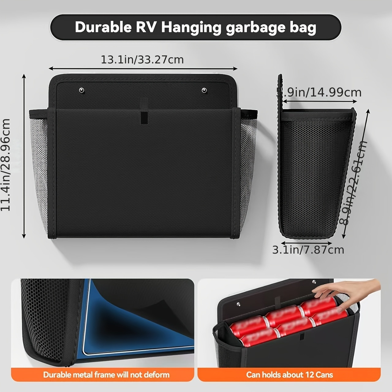 1 Rv Wall-mounted Storage Bag, Organizer For Doors And Offices – Modern Space- Design To Store Snacks, Books, Electronics & Travel Essentials
