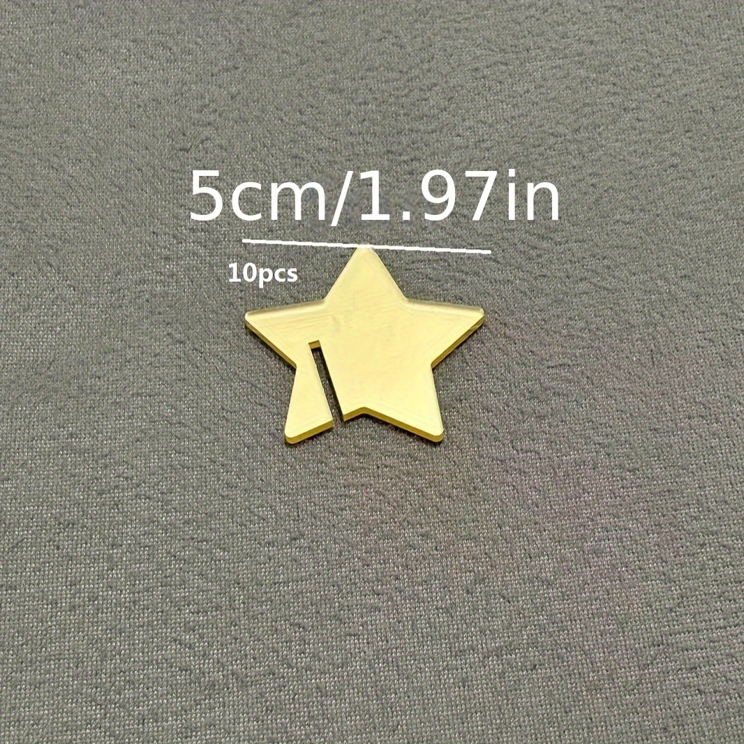 Image of 10pcs Mother's Day Creative Wedding Card Acrylic Pentagram Glass Wine Glass Tag Hanging Ornament Wedding Decoration