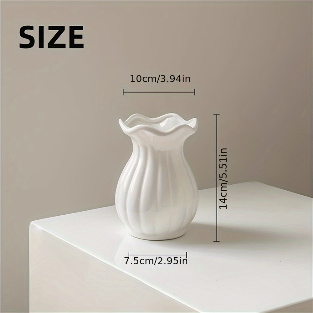 1pc Patterned Ceramic Vase Handcrafted Modern Home Decor With Modern Aesthetic, For Home & Kitchen, Garden Stylish Tool, Fresh/dried Flower Arrangements Hydroponic Container