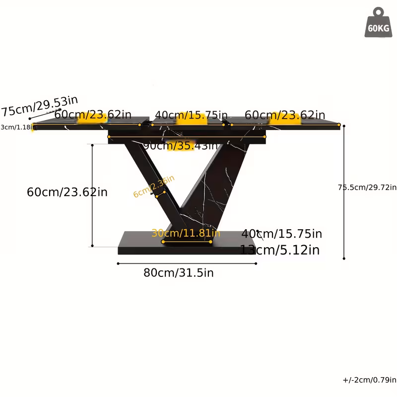 extendable dining table 120 160 75cm dining table kitchen table extendable dining table extends to 120 160cm with of internal inserts suitable for kitchens and living rooms dining table with black marble pattern 2
