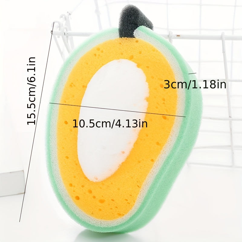 4Pcs Dish Cleaning Sponges Cute Fruit-shape Thickened Kitchen