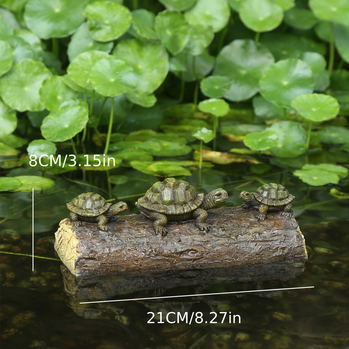 Floating Turtle Garden Statue - Rustic Resin Animal Figurine For Pond & Yard Decor, Thanksgiving